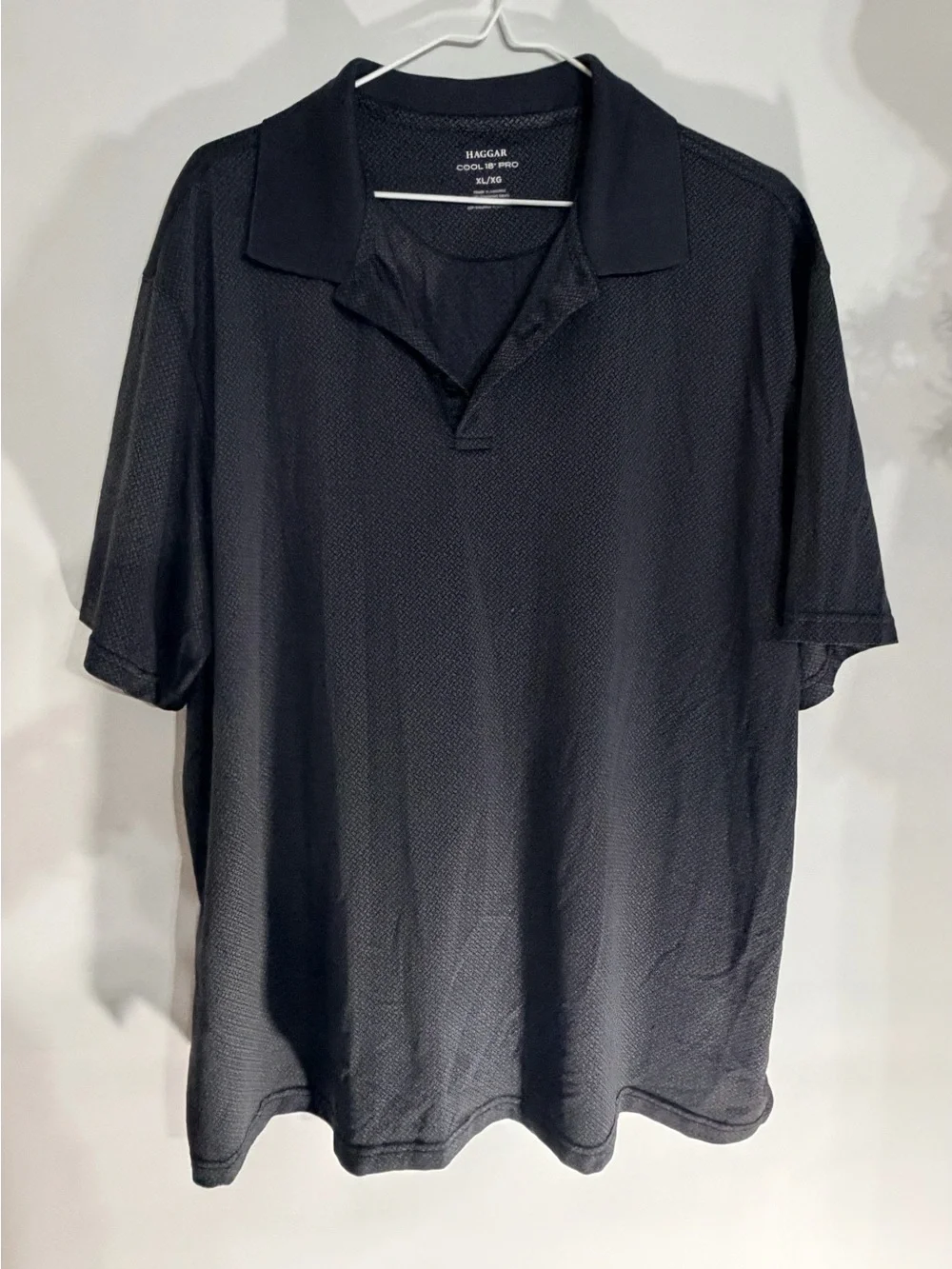 Haggar Black Men's Short-Sleeve Polo